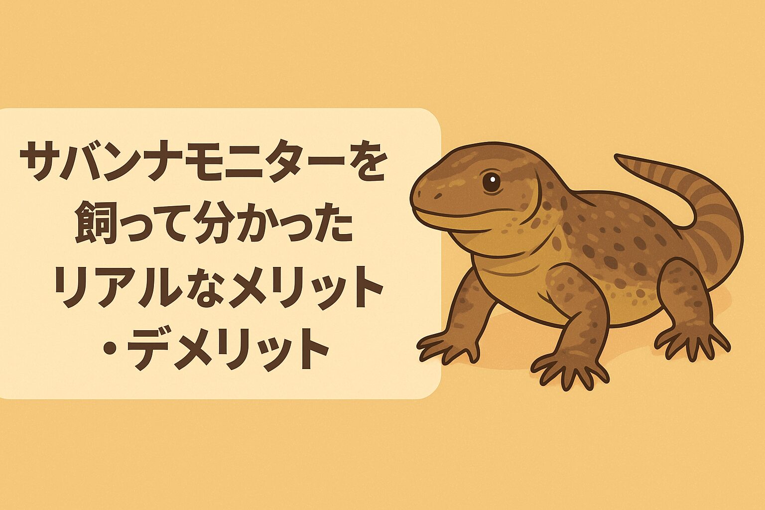 サバンナモニターを飼って分かったリアルなメリット・デメリット
