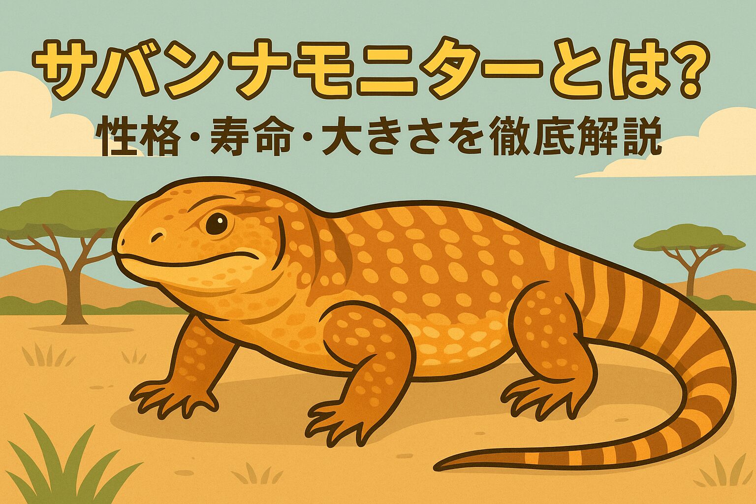 サバンナモニターとは？性格・寿命・大きさを徹底解説