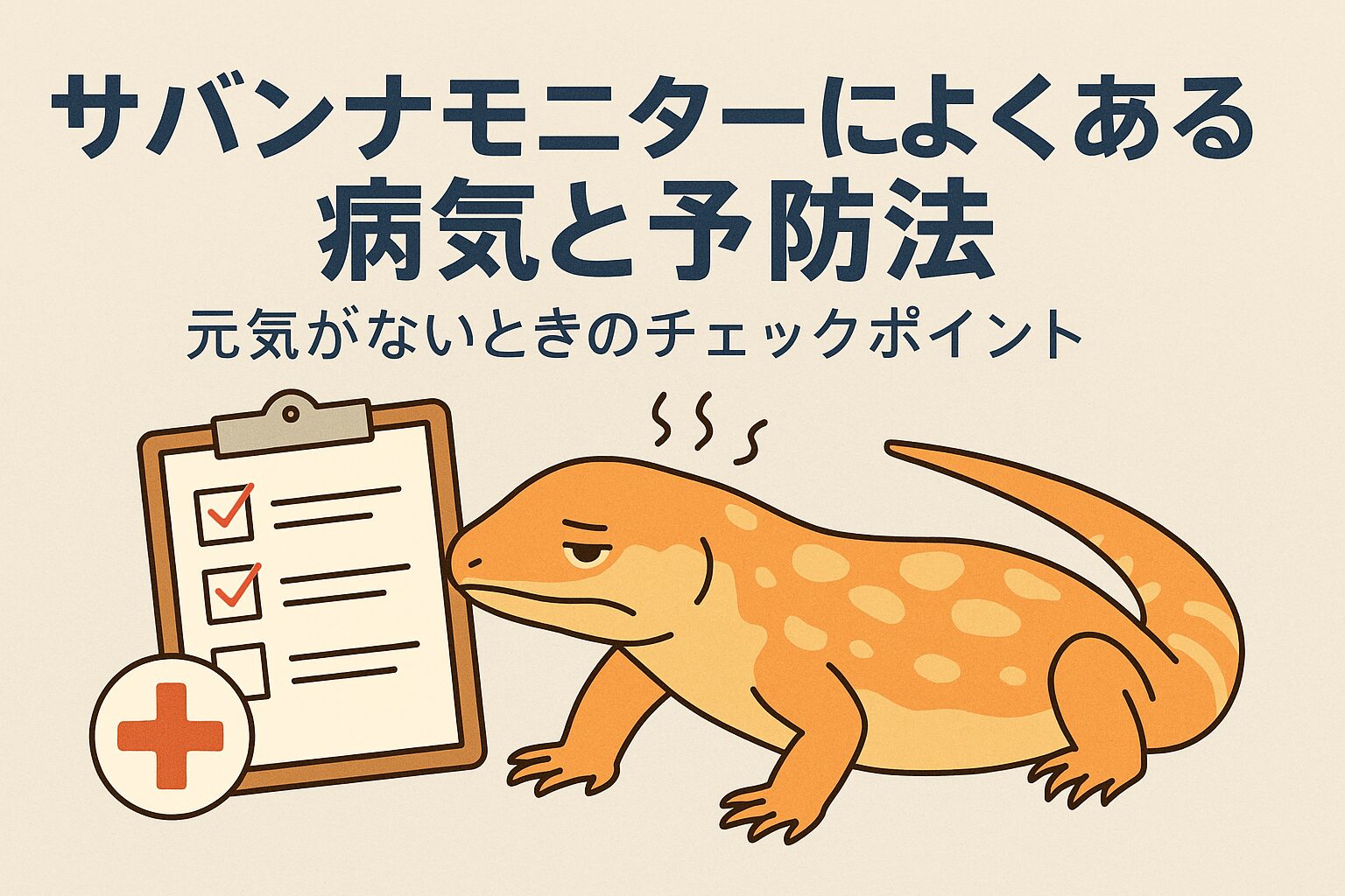 サバンナモニターによくある病気と予防法｜元気がないときのチェックポイント