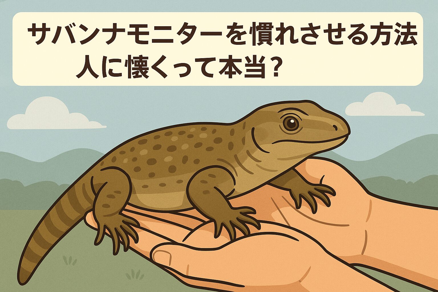 サバンナモニターを慣れさせる方法｜人に懐くって本当？